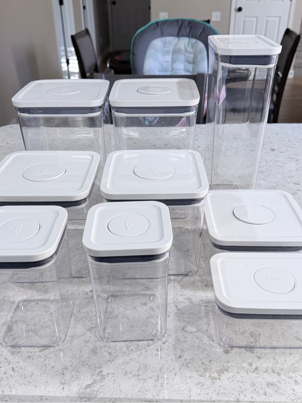 OXO Good Grips POP Square Canisters Set of 9 with lids